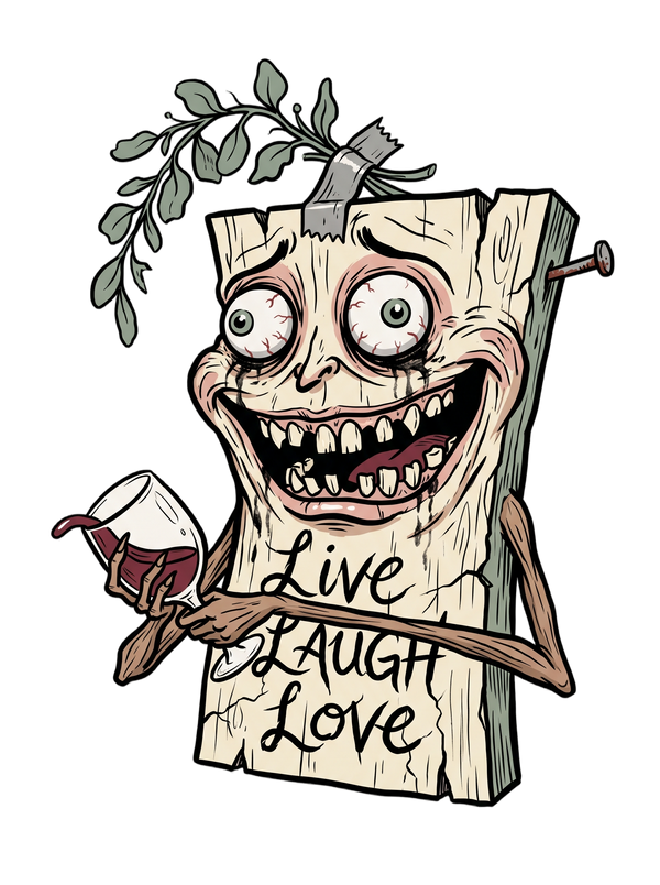 Cursed Farmhouse Plaque Meltdown Parody Tee