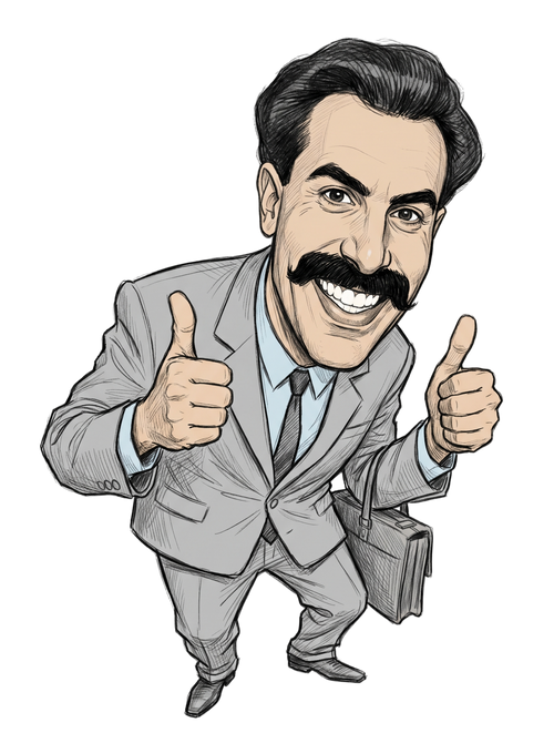 Very Nice Mustache Guy Pencil Sketch Comedy Tee