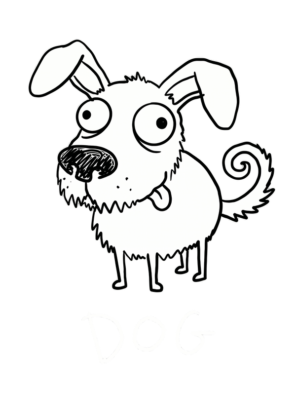 Bad Drawing Of A Dog Funny Doodle Tee