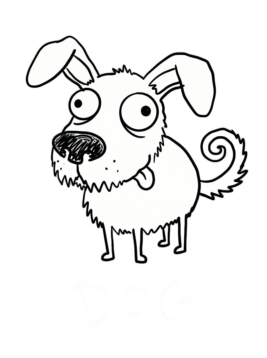 Bad Drawing Of A Dog Funny Doodle Tee