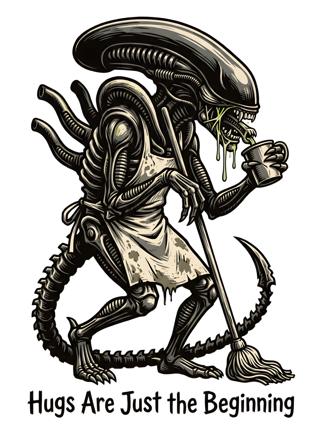 Night Shift Janitor Space Monster Coffee Break Tee