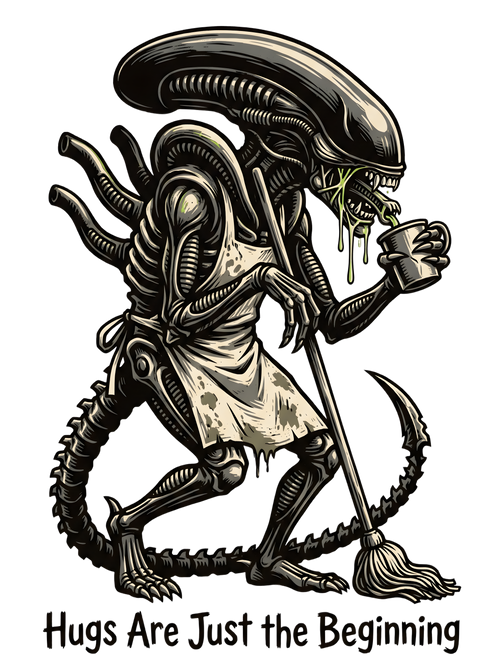 Night Shift Janitor Space Monster Coffee Break Tee