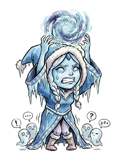 Shivering Ice Mage Solo Ult MOBA Watercolor Tee