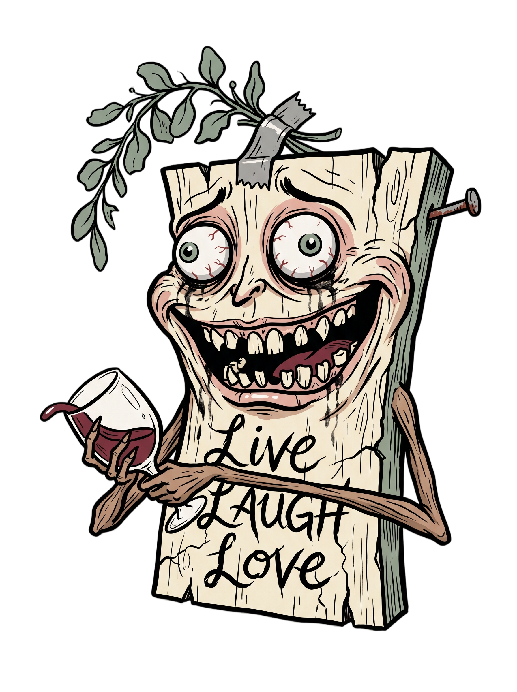 Cursed Farmhouse Plaque Meltdown Parody Tee