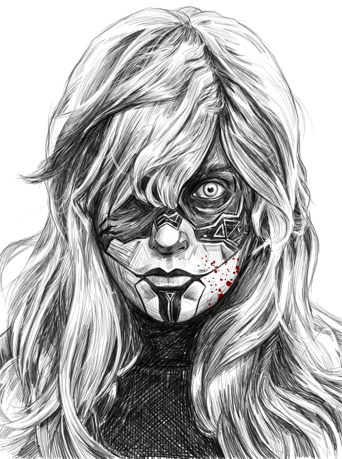 Alicia Graphite Sketch Ritual Warpaint Tee