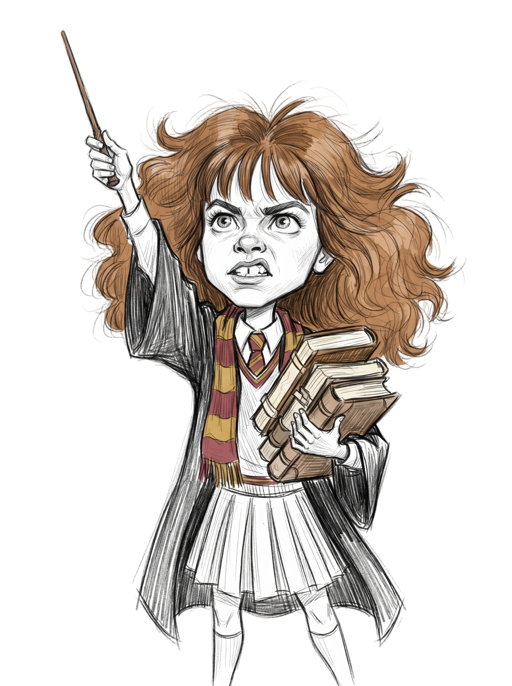 Eager Wizard School Top Student Pencil Sketch Tee