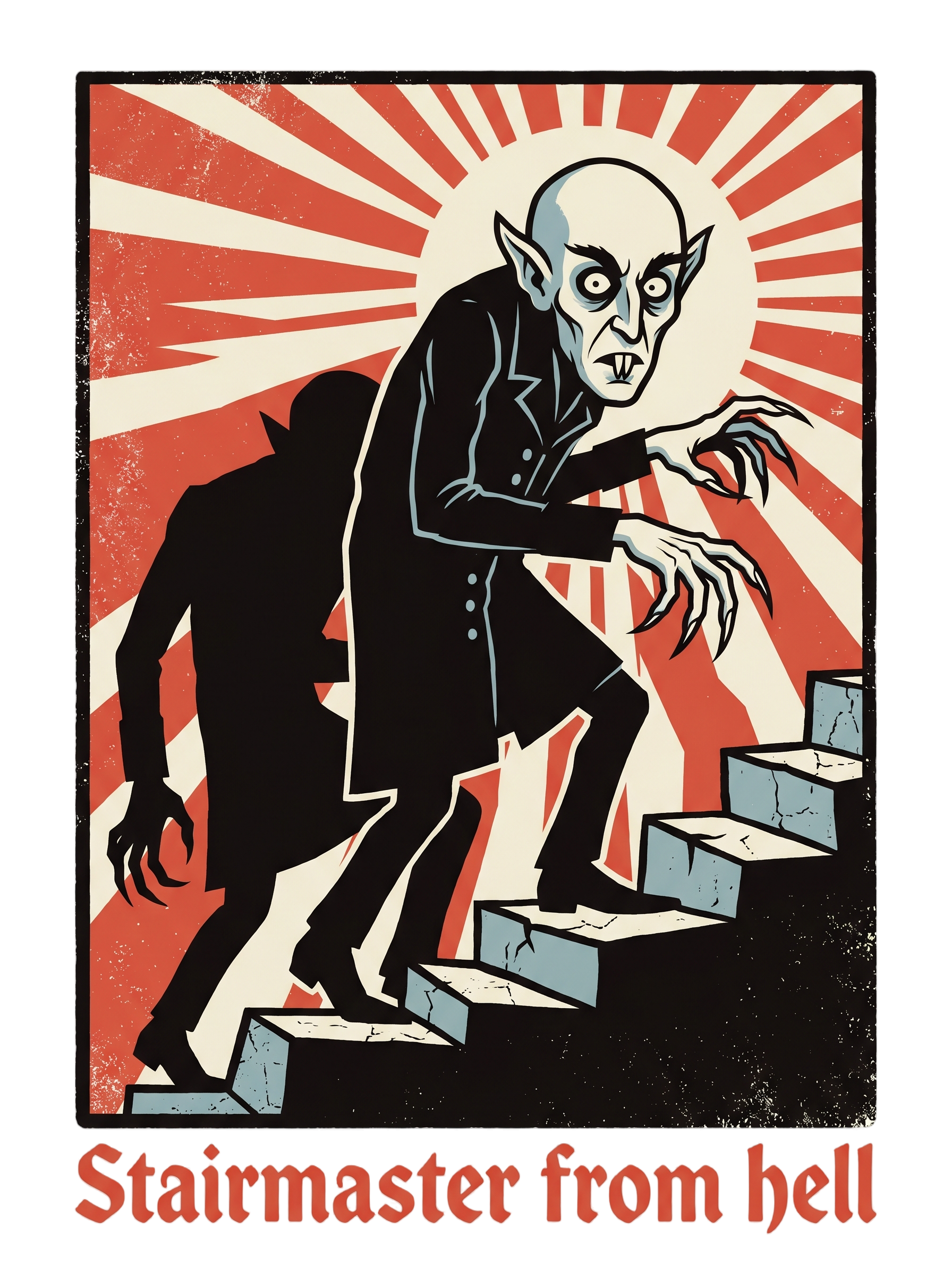 Stairmaster From Hell Vintage Vampire Horror Tee — Men's Basic Tee