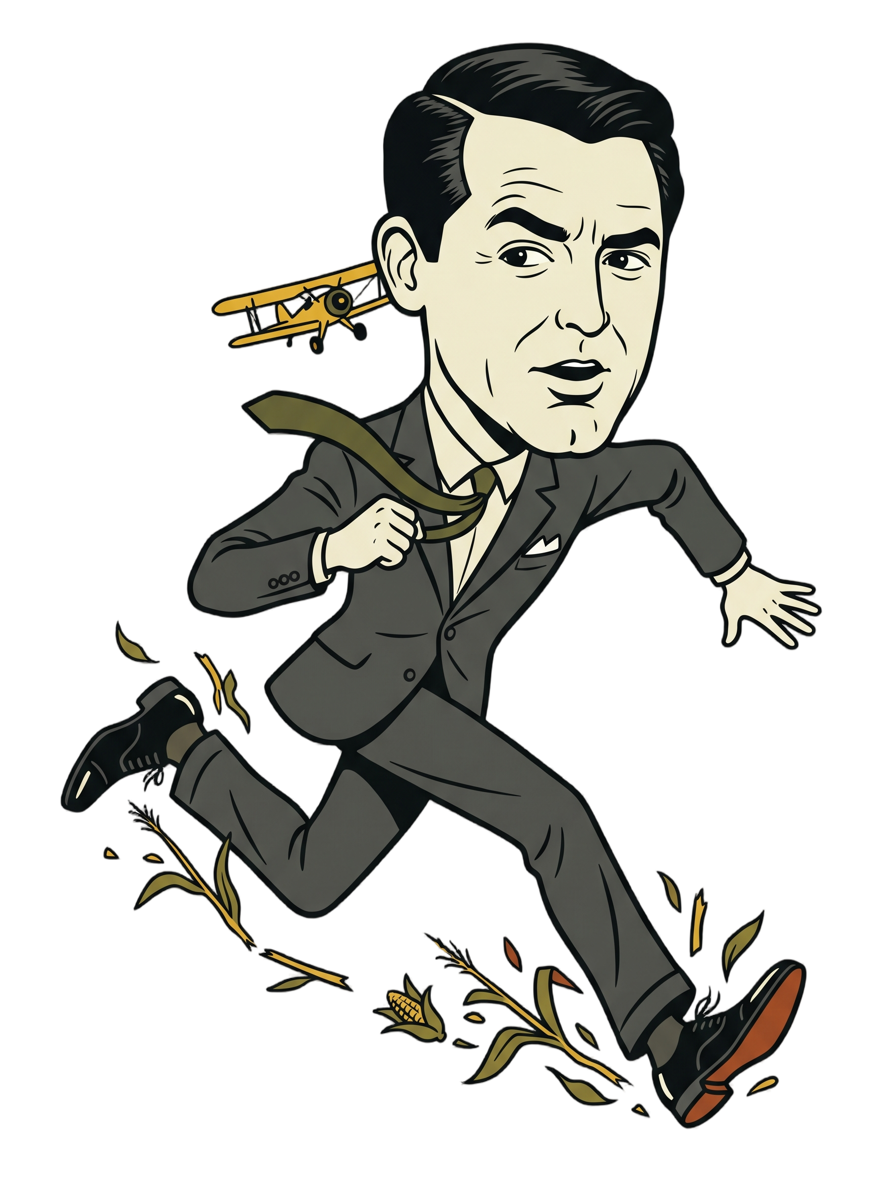 Dapper Fugitive Crop Duster Chase Vintage Movie Tee