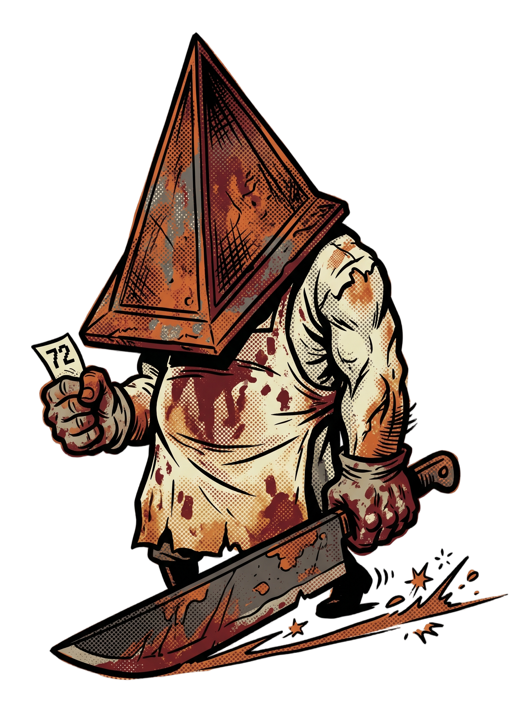 Horror Executioner at the DMV Halftone Parody Tee