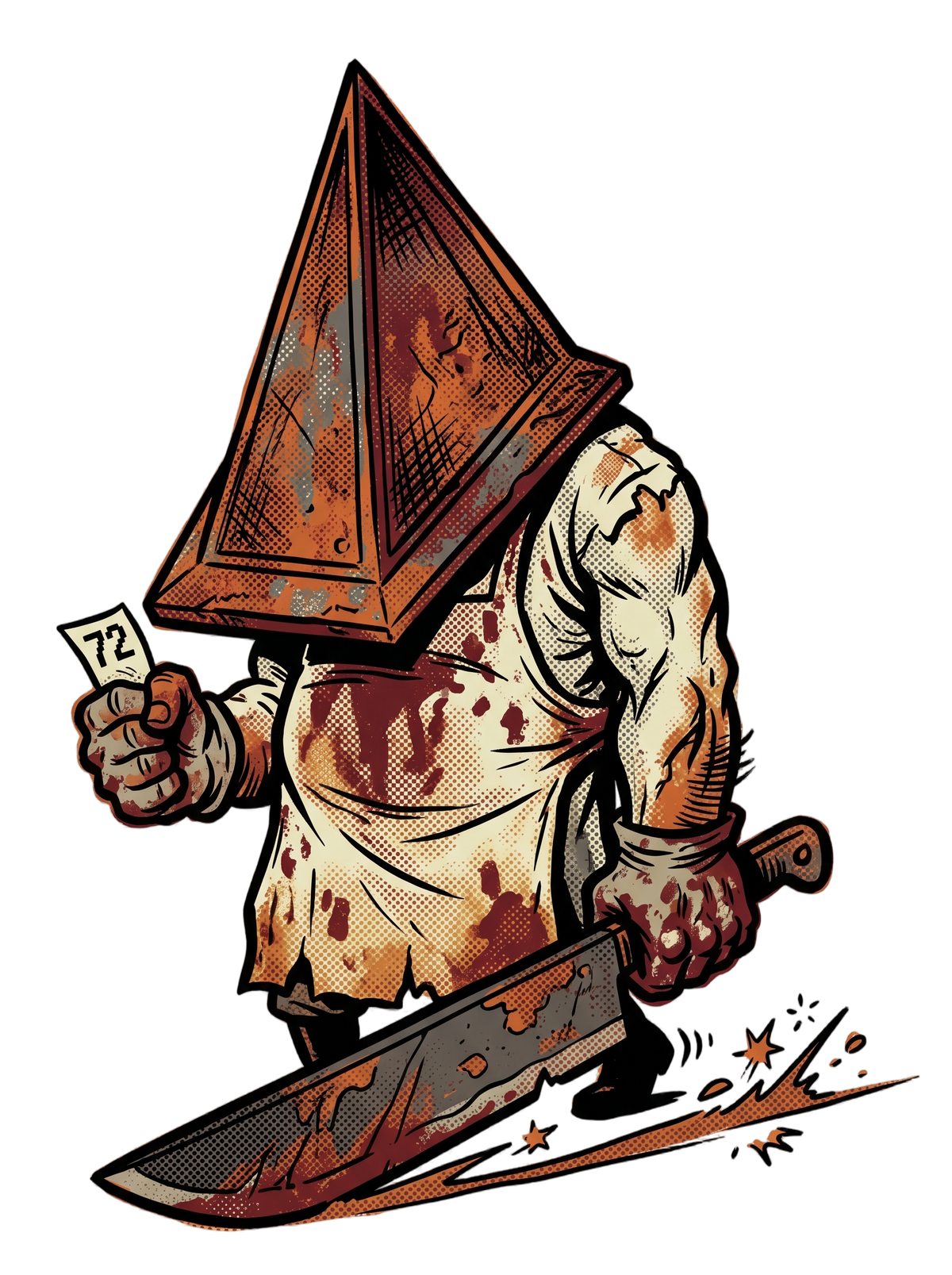 Horror Executioner at the DMV Halftone Parody Tee