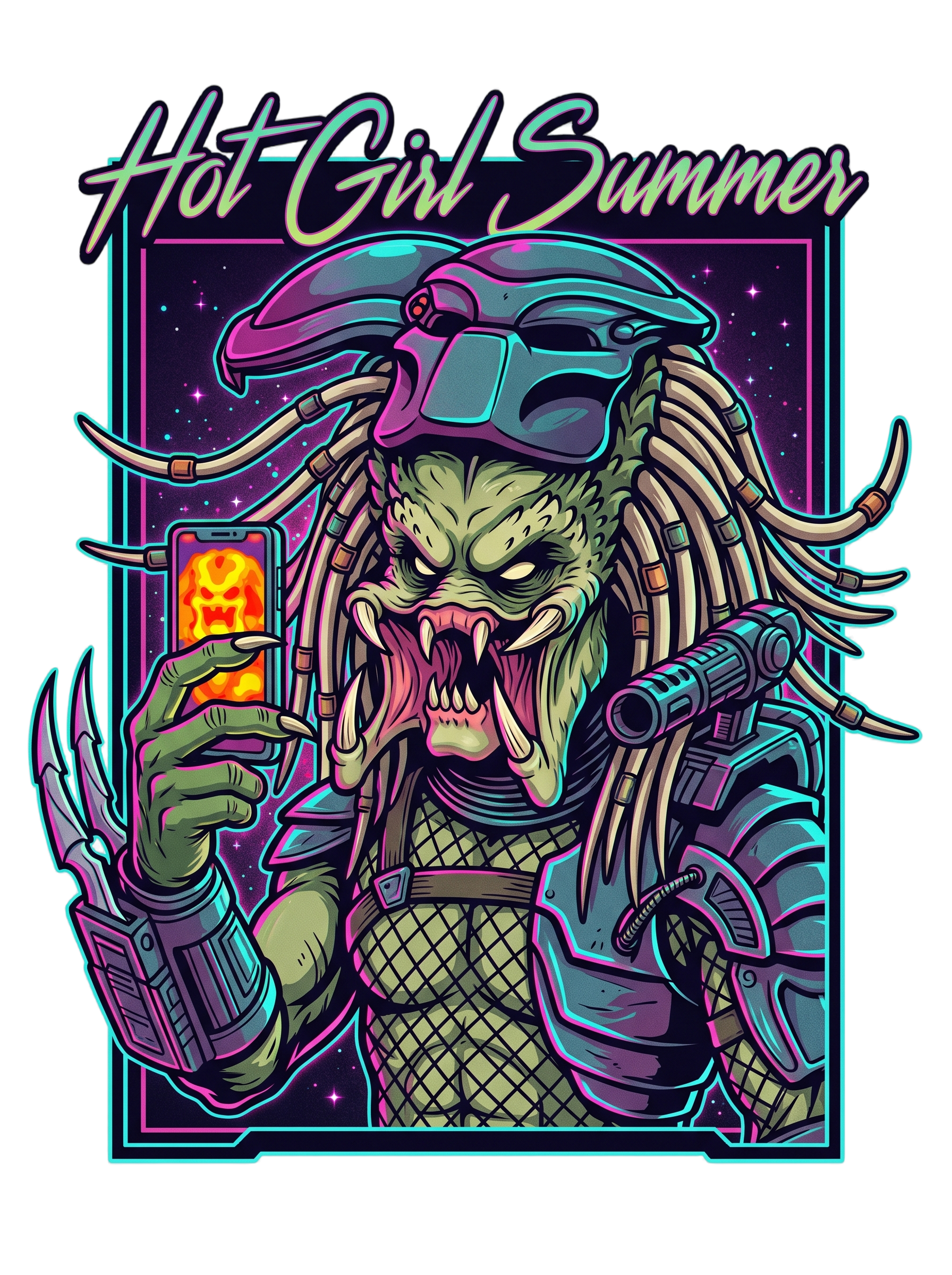 Thermal Selfie Hot Girl Summer Cyberpunk Tee