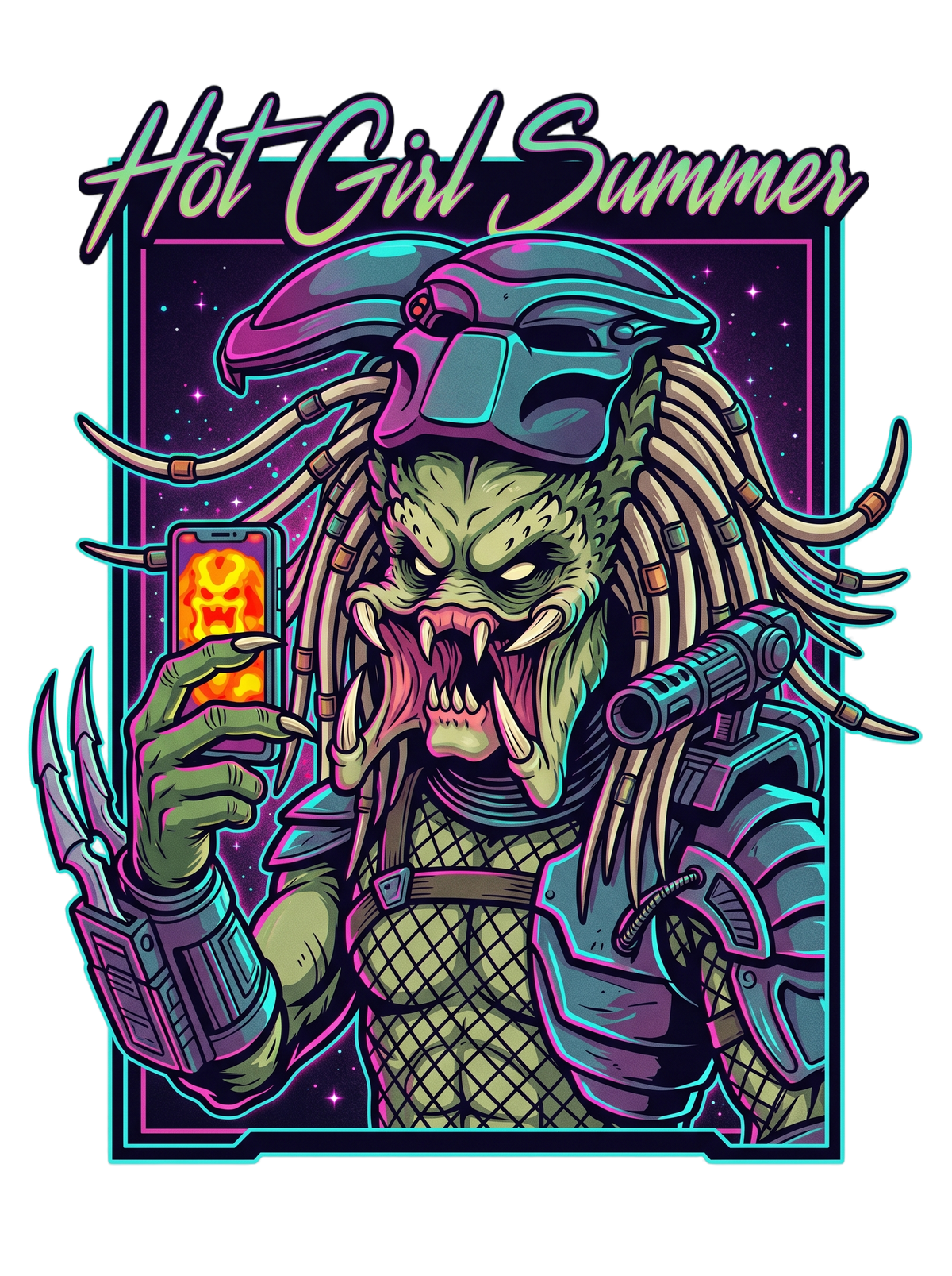 Thermal Selfie Hot Girl Summer Cyberpunk Tee
