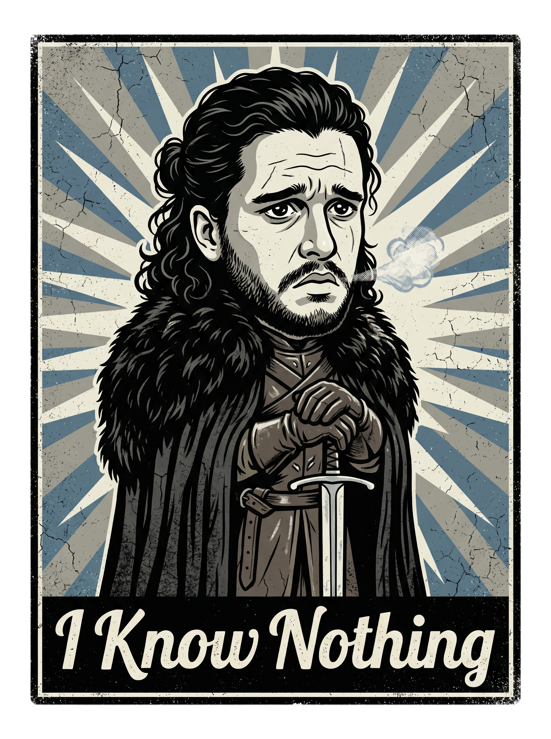 I Know Nothing Brooding Northern Hero Propaganda Tee