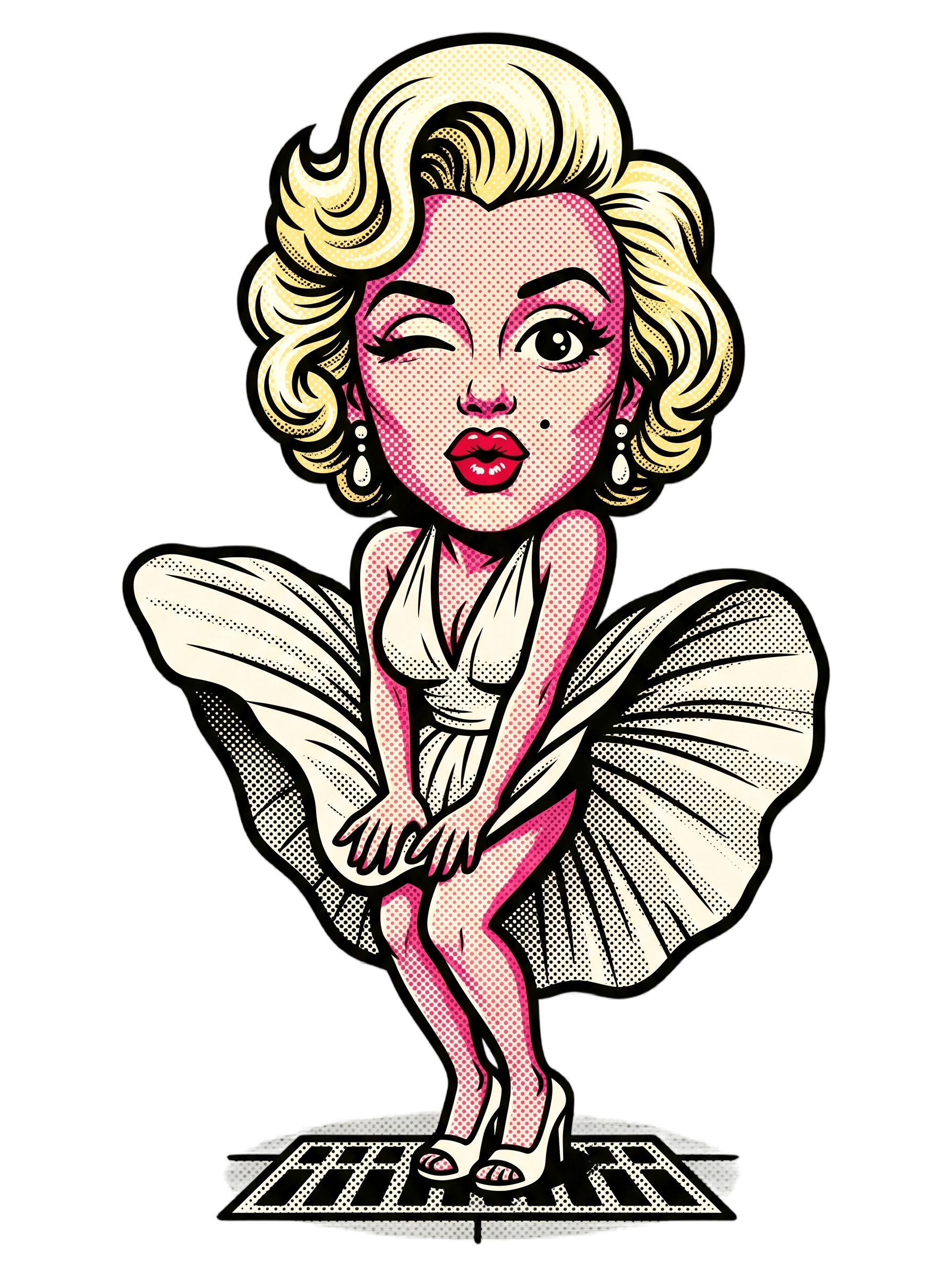 Bombshell Blonde Subway Breeze Pop Art Tee