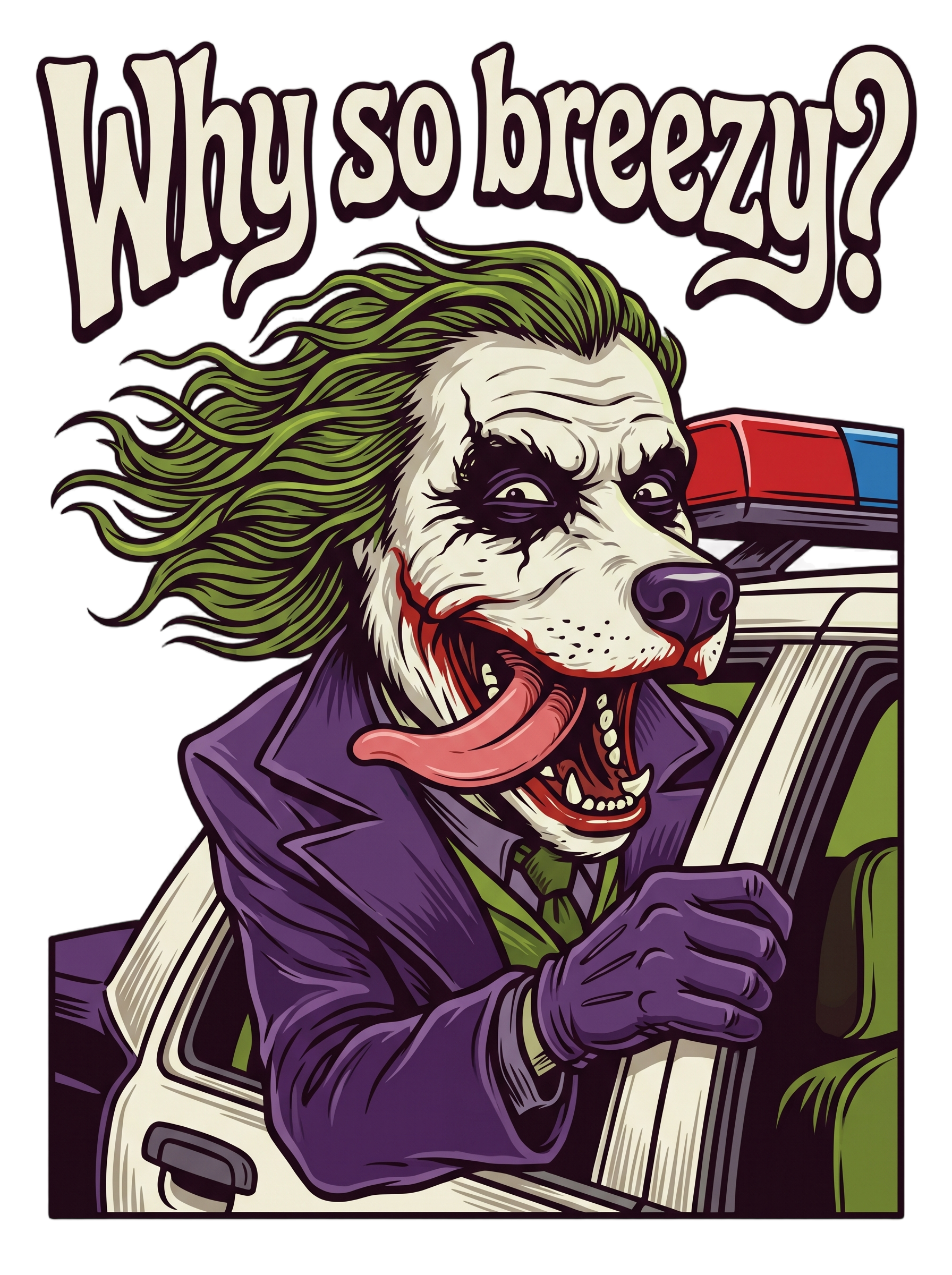 Why So Breezy Clown Villain Joyride Parody Tee — Men's Basic Tee
