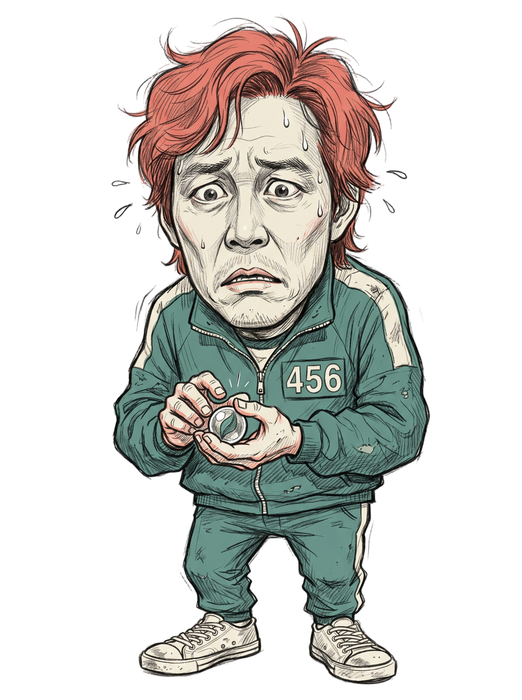 Player 456 Tracksuit Marble Panic Sketch Tee
