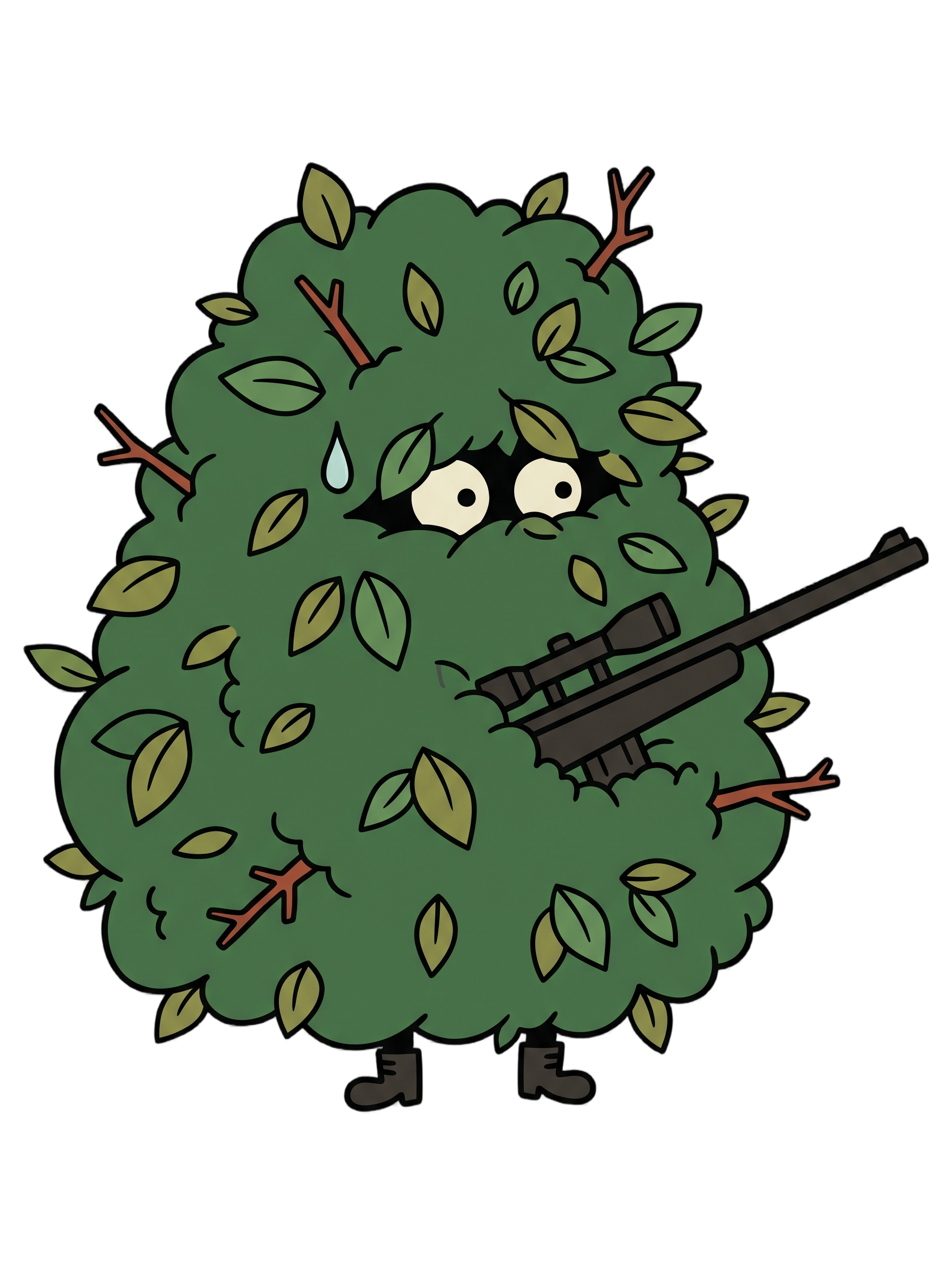 Bush Camper Sniper Battle Royale Gamer Tee