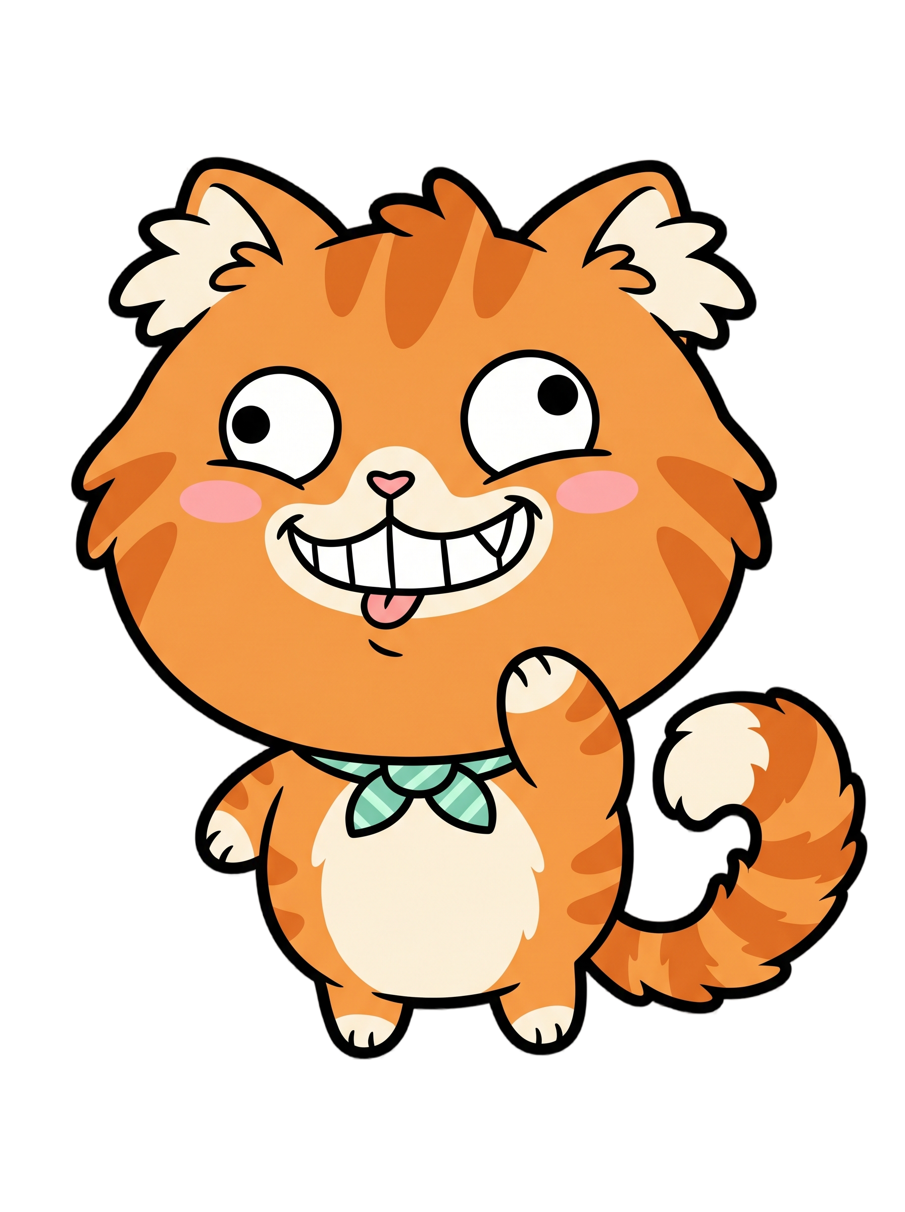 Derpy Orange Tabby Chibi Meme Cat Tee