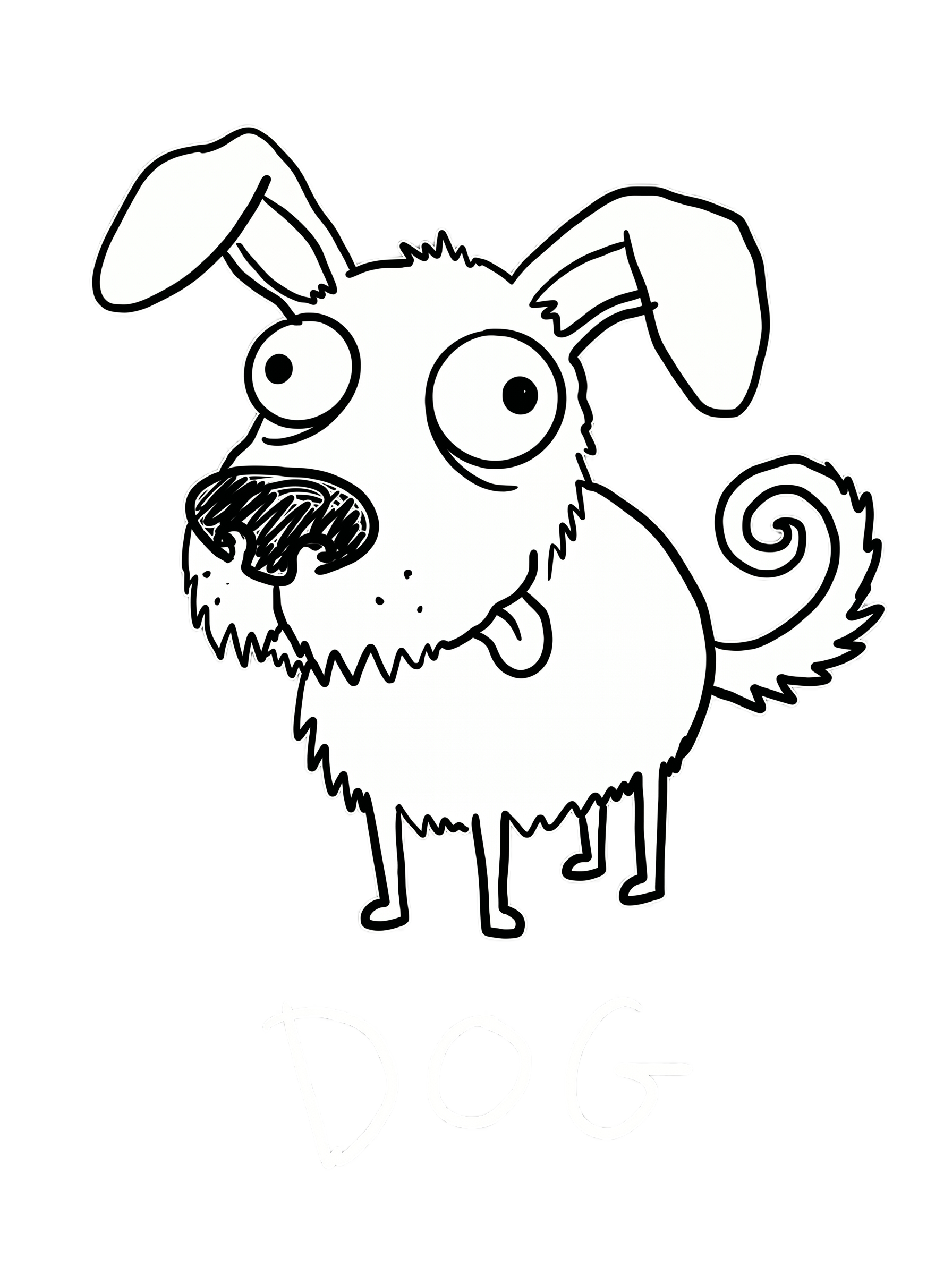 Bad Drawing Of A Dog Funny Doodle Tee