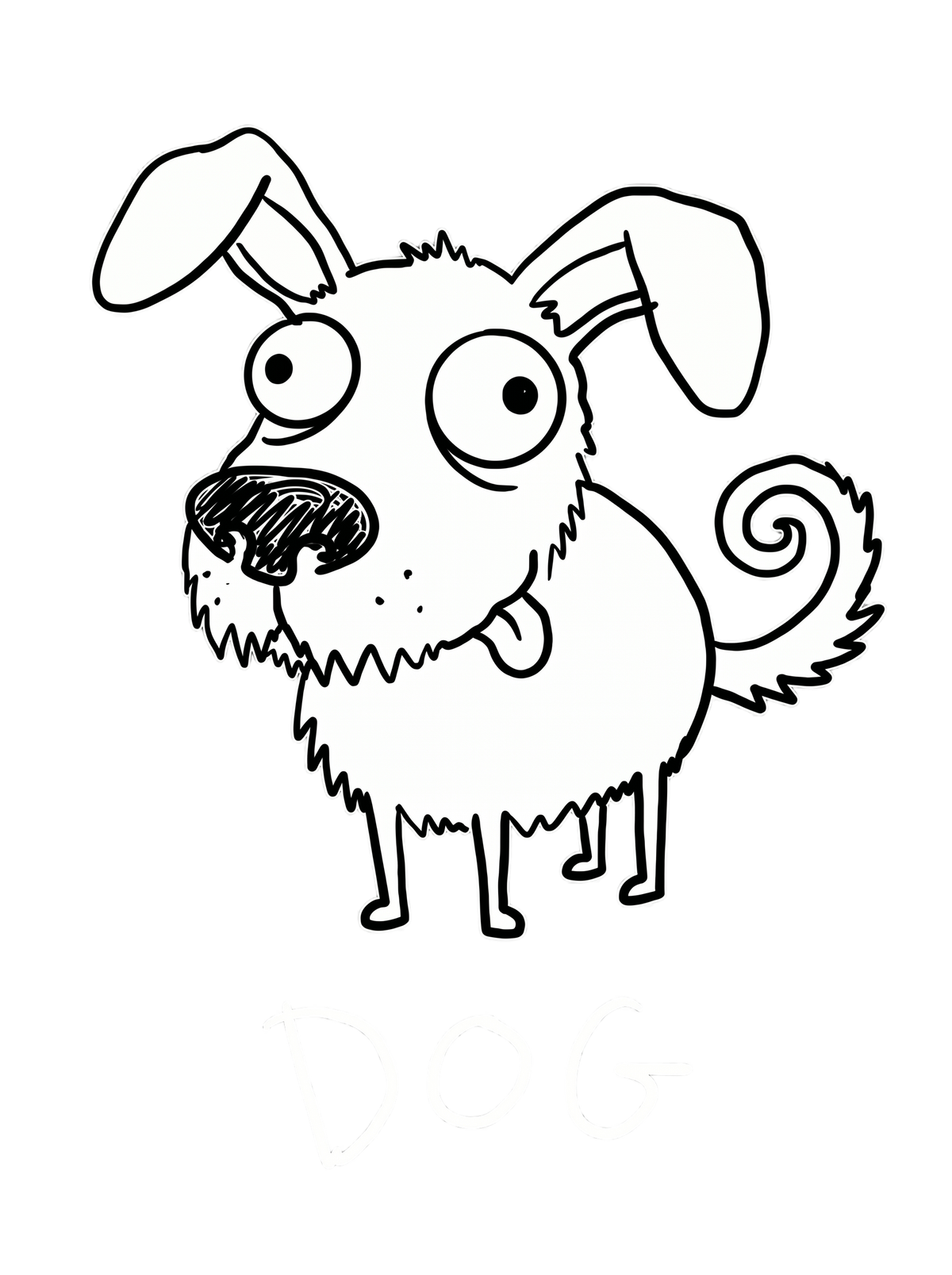 Bad Drawing Of A Dog Funny Doodle Tee