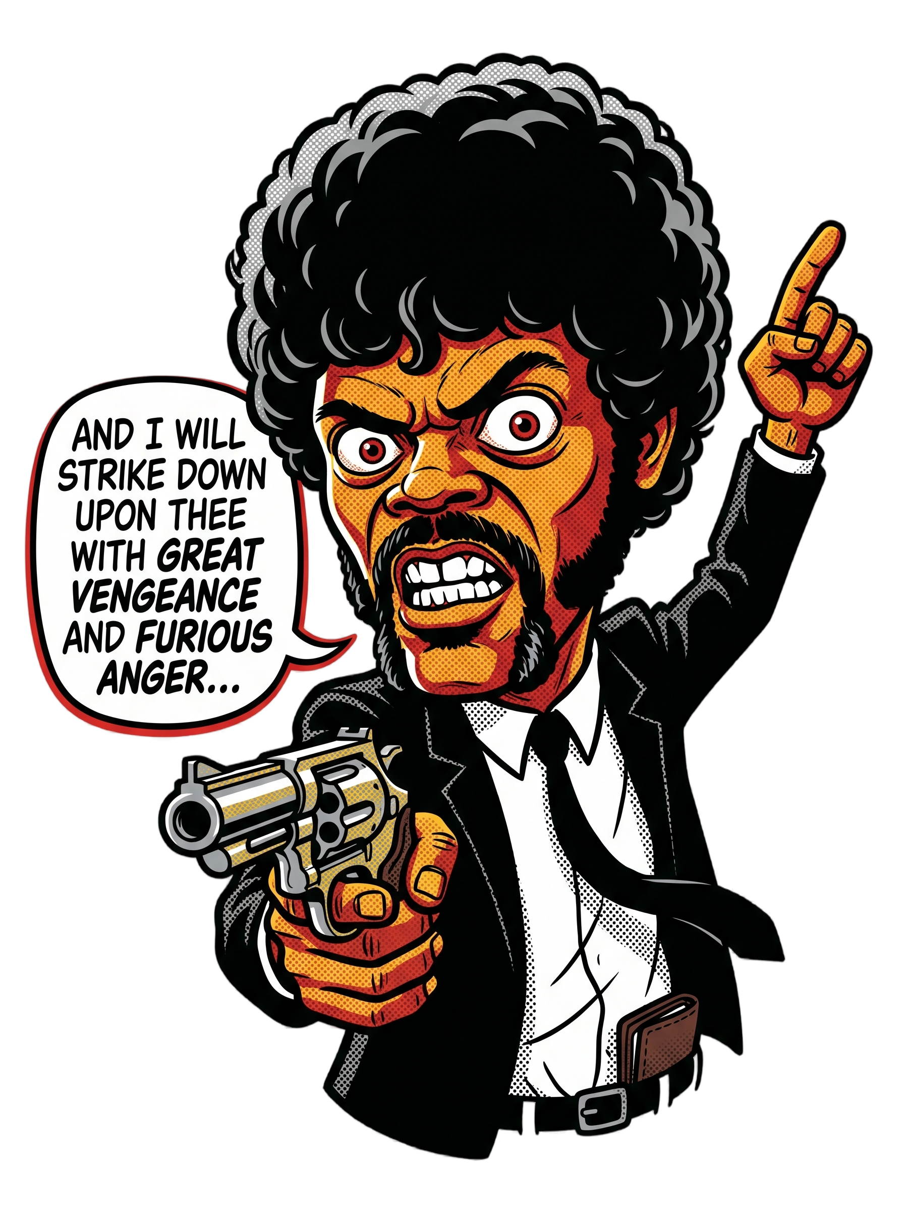 Righteous Hitman Halftone Pop Art Movie Tee