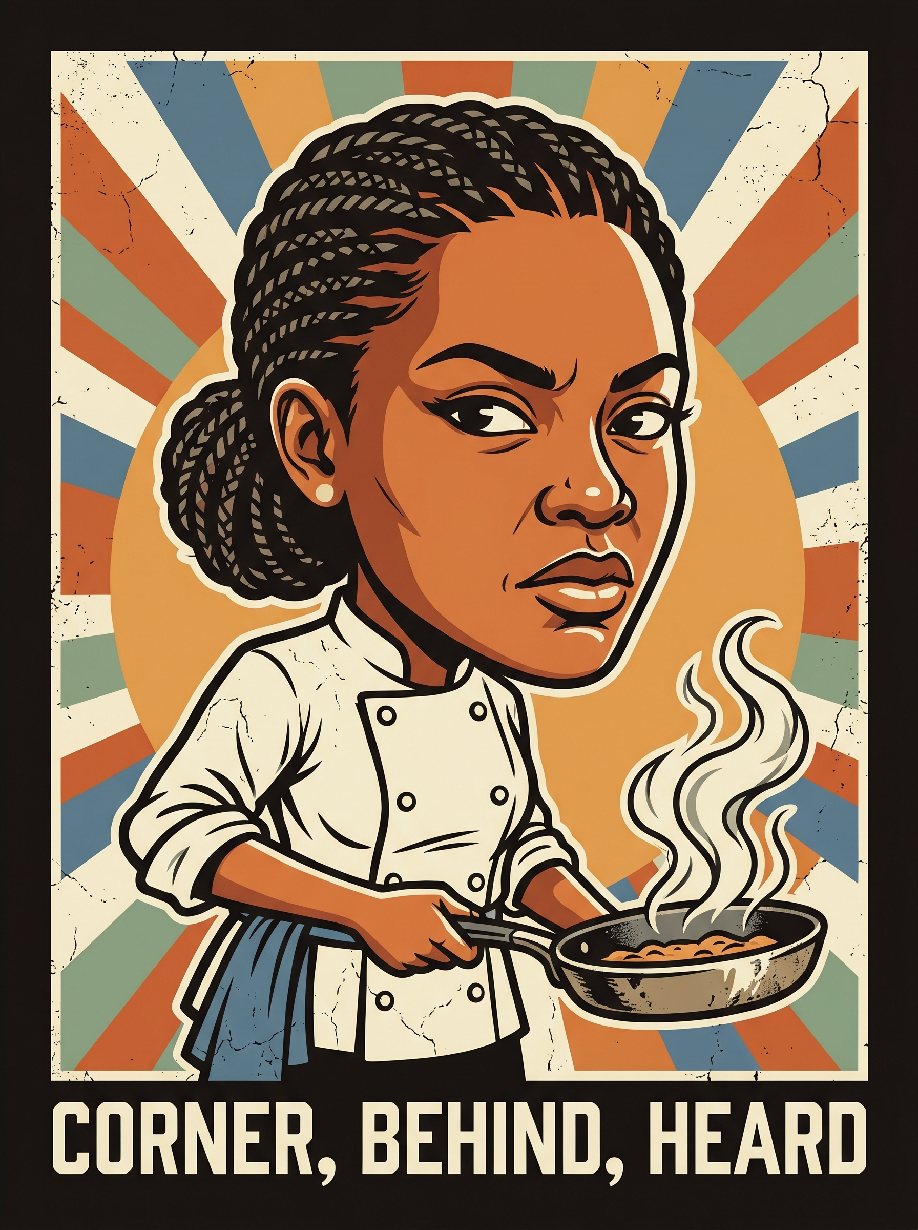Side-Eye Chef Propaganda Screenprint Kitchen Tee