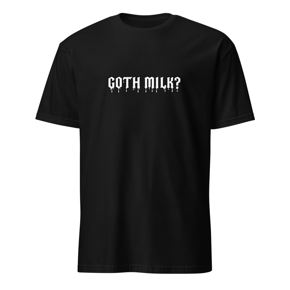 Goth Carton Parody Graphic Tee — Black front view