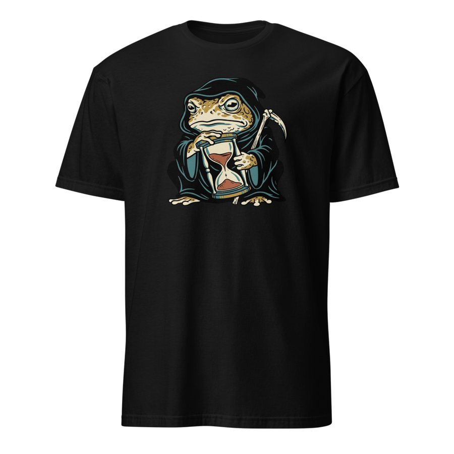 Hooded Toad Reaper Hourglass Macabre Tee