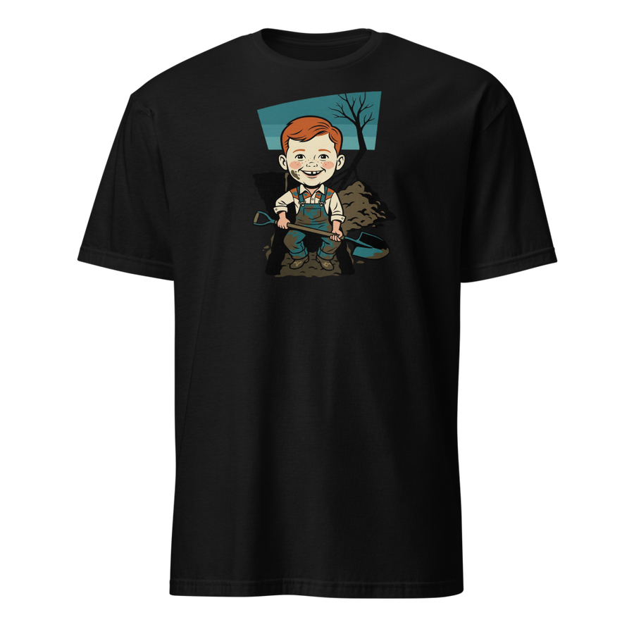 Suspicious Backyard Digger Vintage Poster Tee