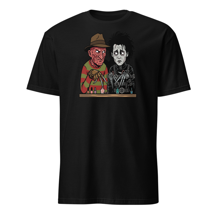 Bladed Villains Nail Salon Side-Eye Horror Tee