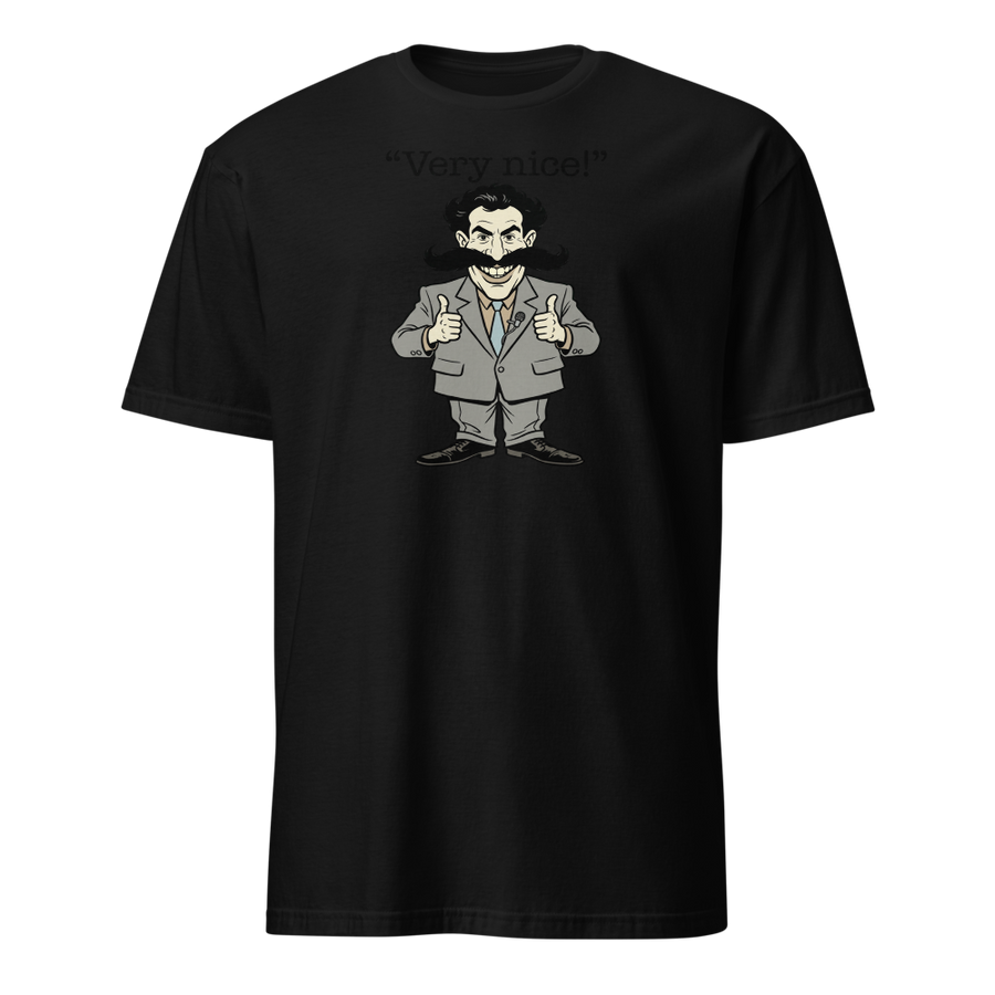 Very Nice Mustache Reporter Thumbs Up Comedy Tee