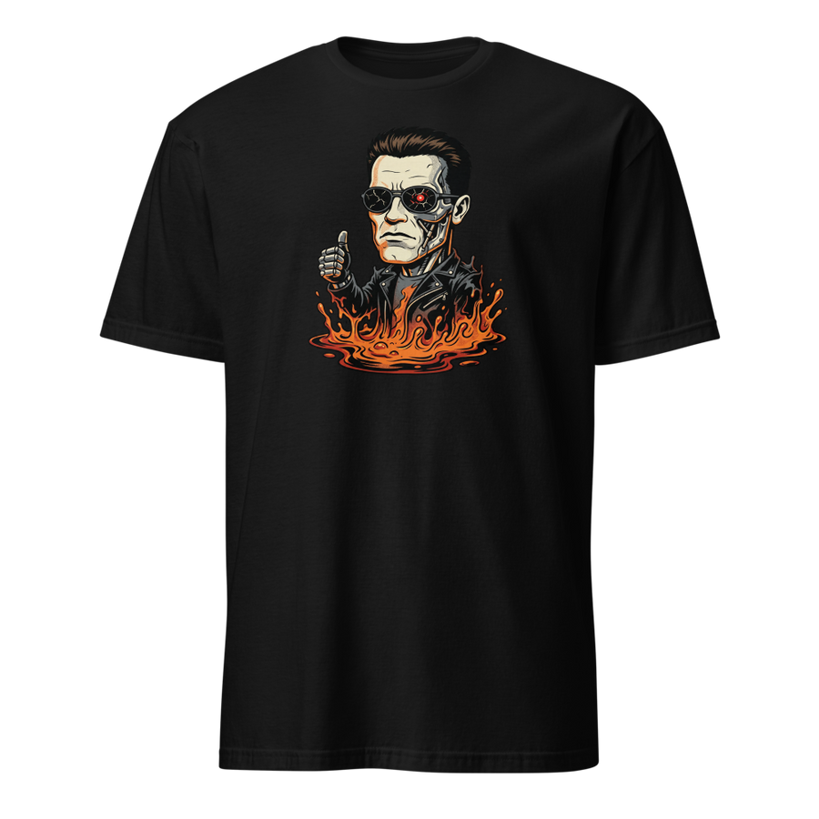 Molten Steel Thumbs Up Cyborg Comic Ink Tee