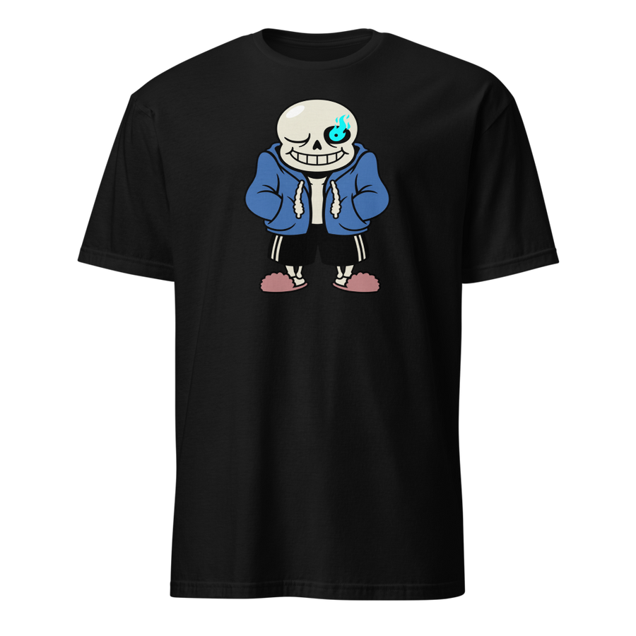 Lazy Skeleton Blue Hoodie Indie RPG Tee