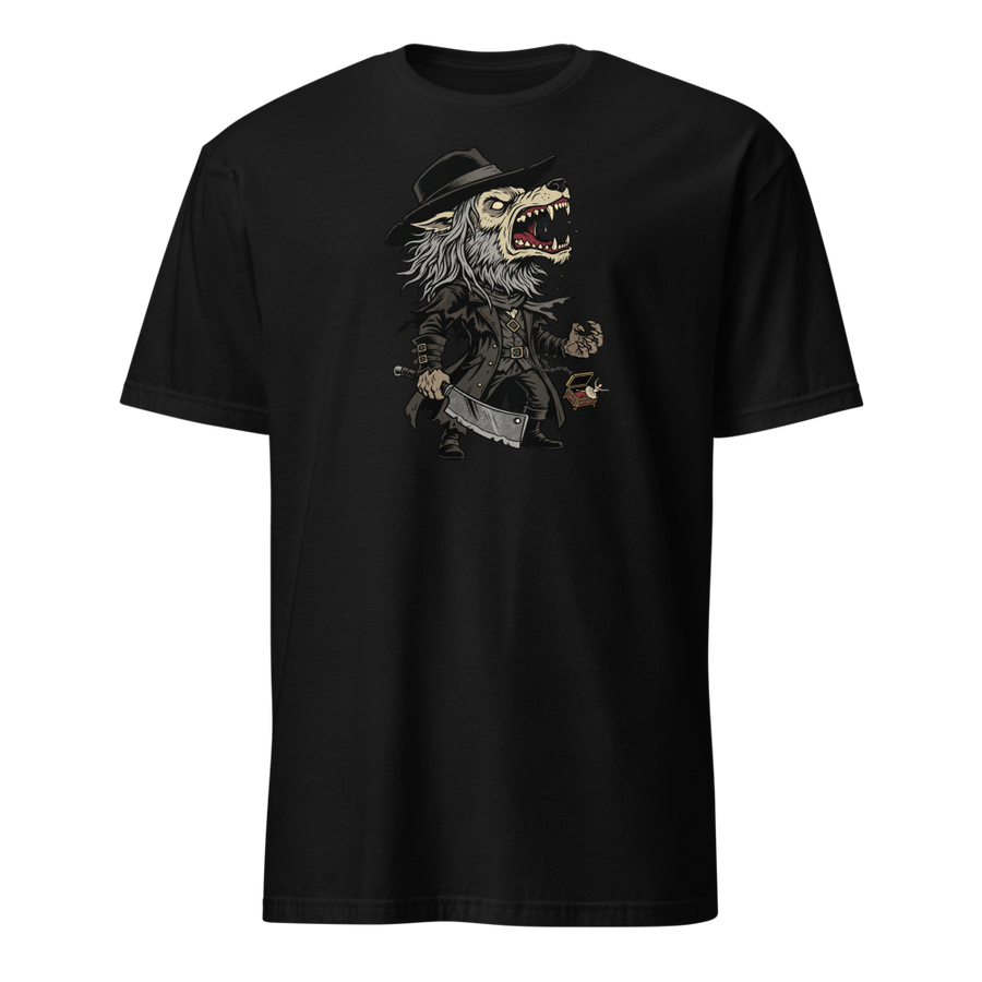 Beast Hunter Howling Tricorn Cleaver Comic Ink Tee