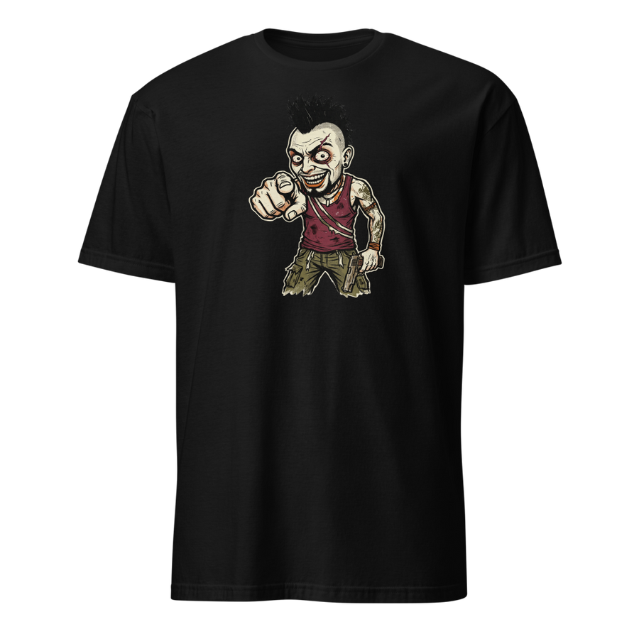 Unhinged Jungle Warlord Punk Caricature Tee