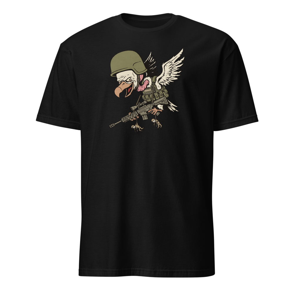 Third Party Vulture Battle Royale Gamer Tee — black front view