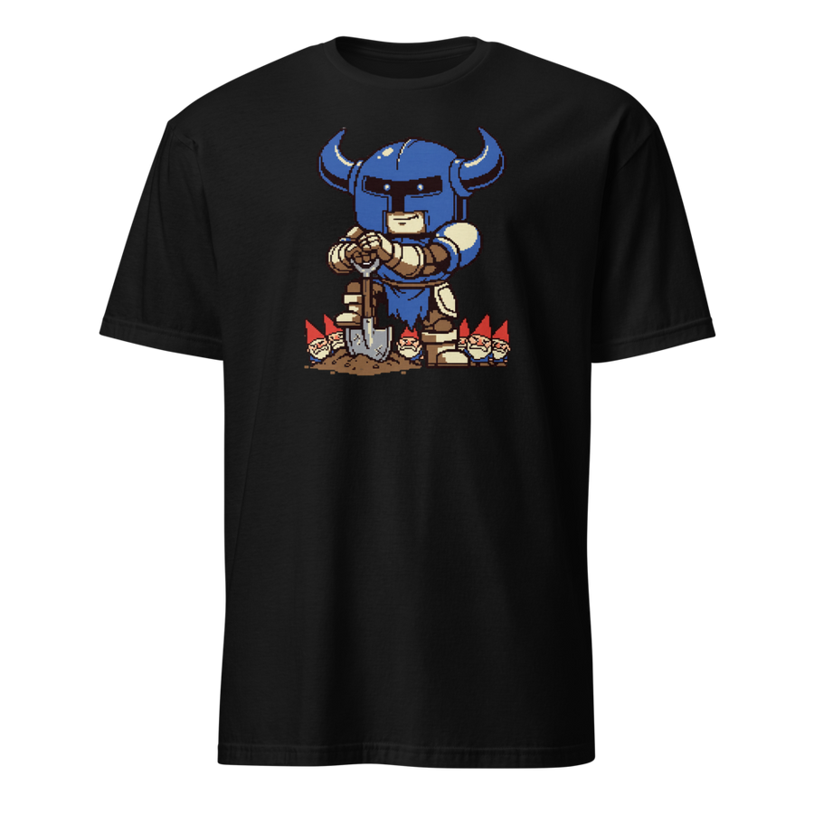 Pixel Knight Gnome Gardener Retro 16-Bit Gaming Tee