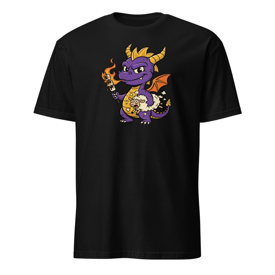 Purple Dragon Marshmallow Roast Retro Gamer Tee