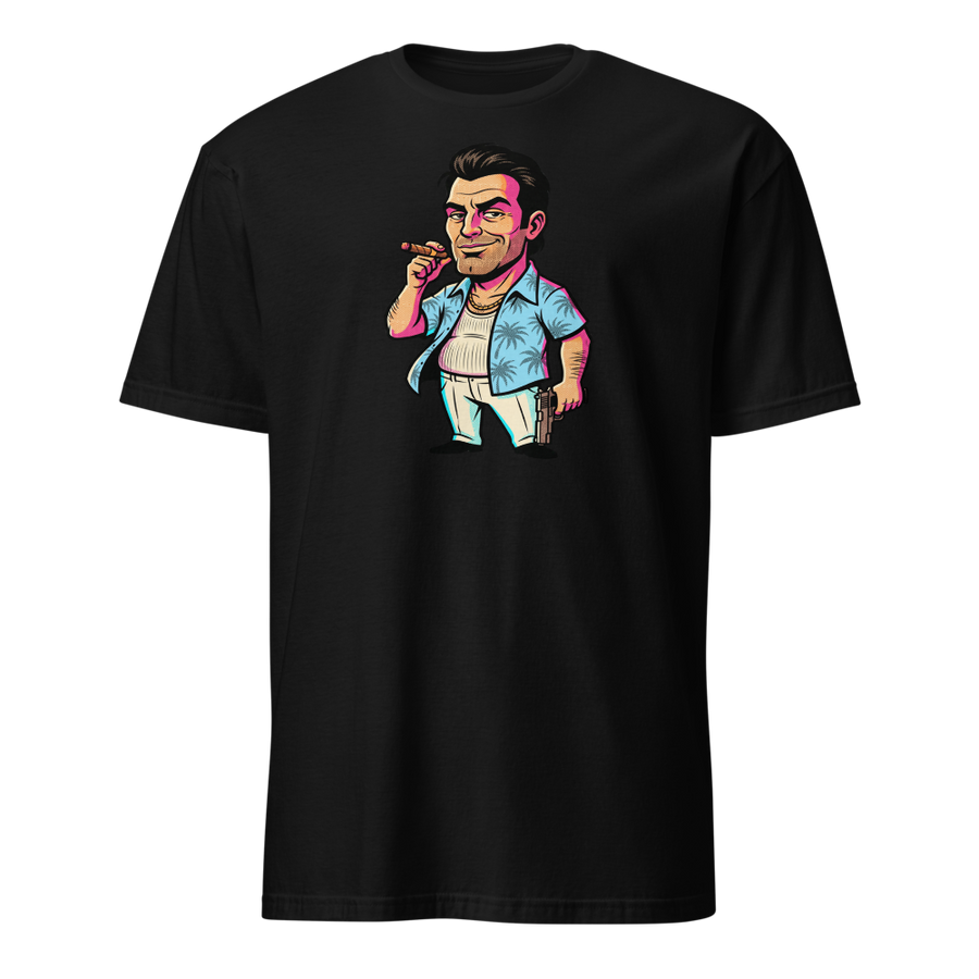 Tropical Mobster Halftone Pop Art Neon Miami Tee