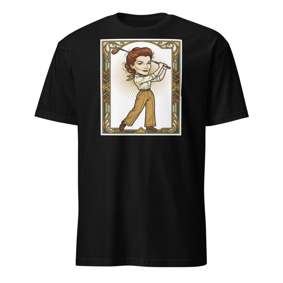 Jazz Age Golf Champion Art Deco Caricature Tee