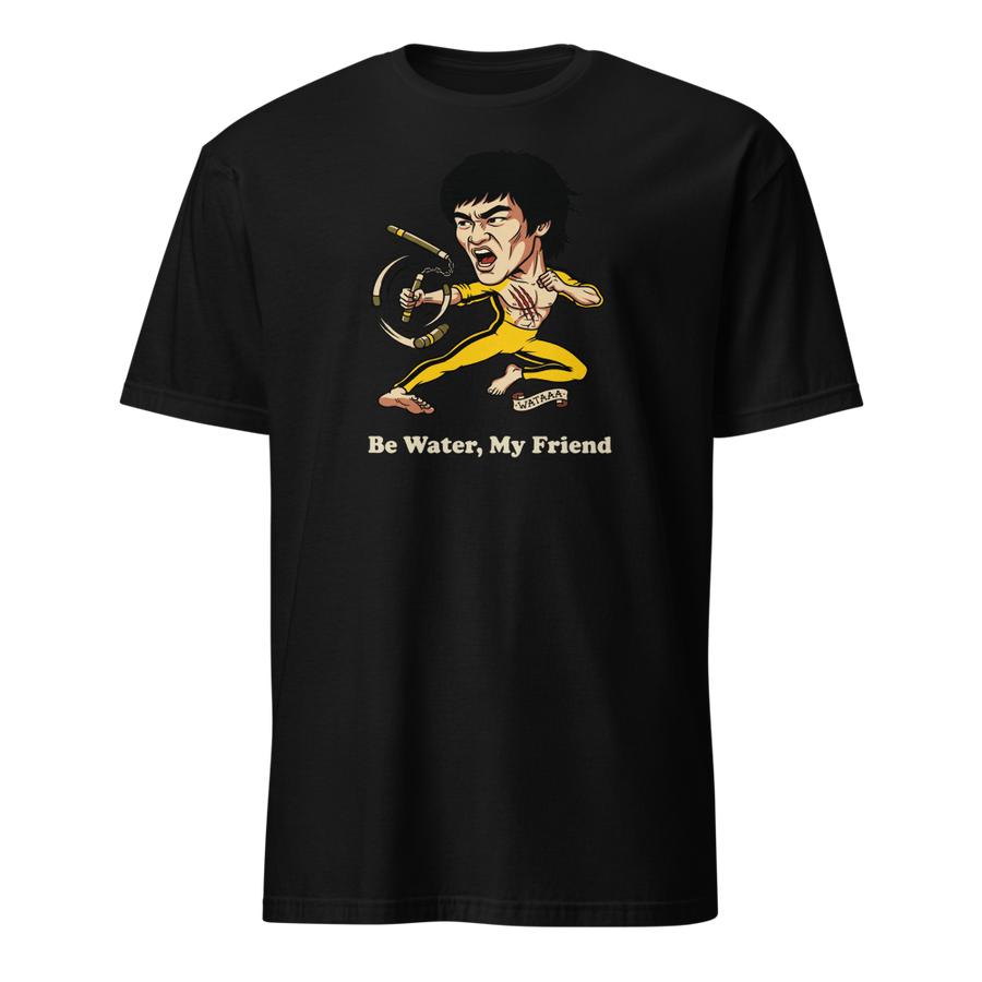Flying Kick Kung Fu Master Tattoo Flash Tee