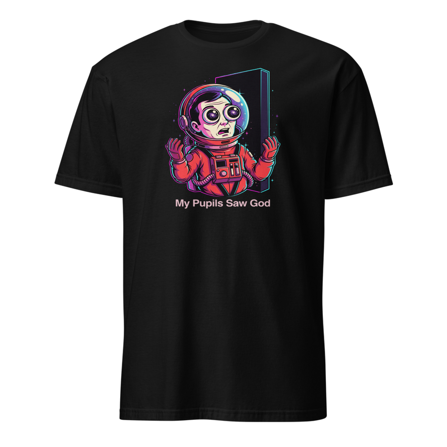 Cosmic Astronaut Monolith Neon Sci-Fi Parody Tee