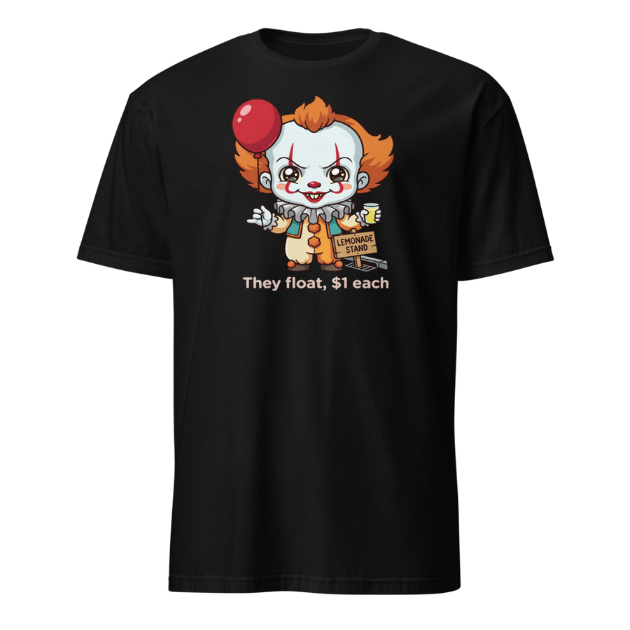 Chibi Creepy Clown Lemonade Stand Horror Parody Tee