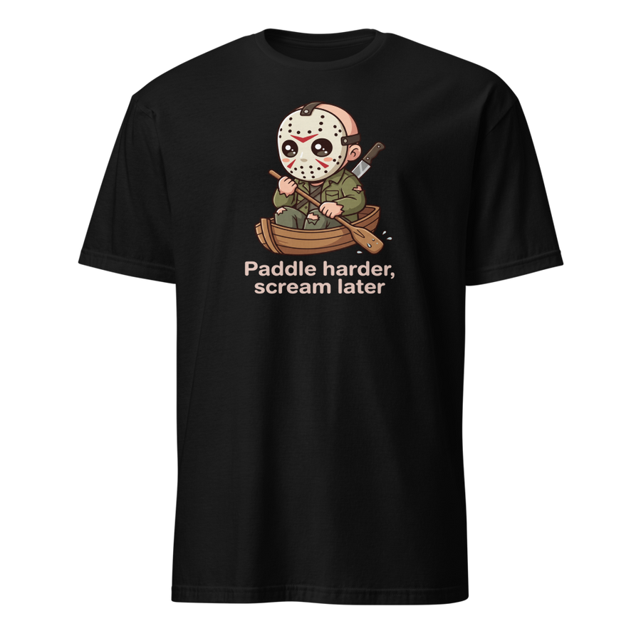 Chibi Slasher Camp Canoe Horror Parody Tee