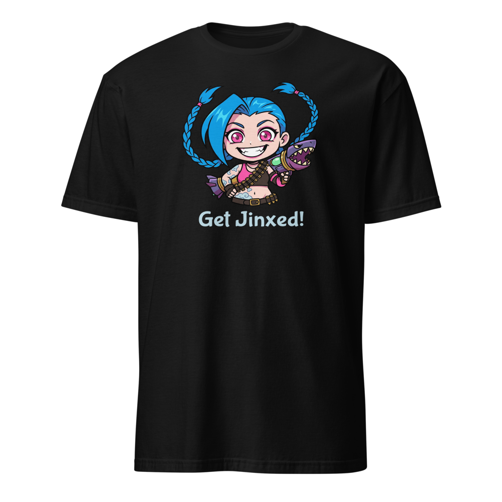 Chibi Gremlin Girl Rocket Launcher Anime Tee — black front view
