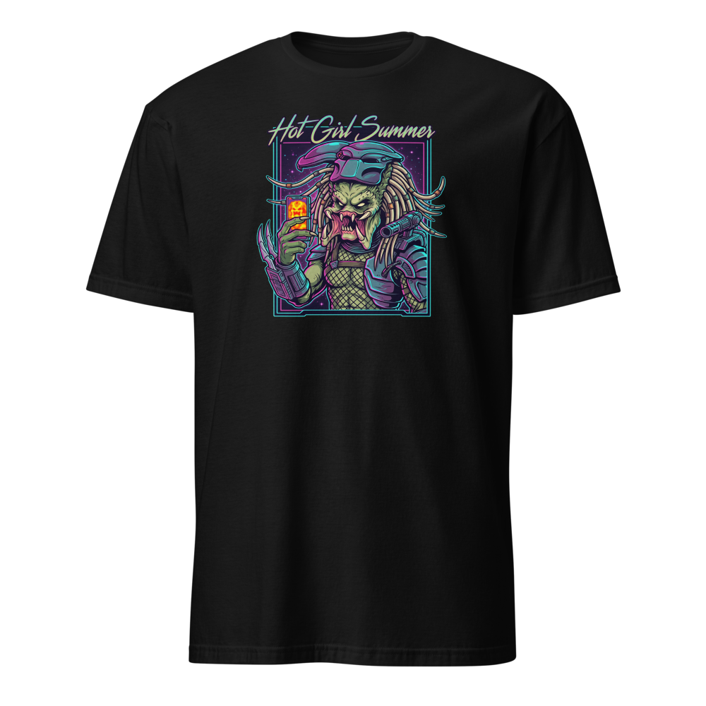 Thermal Selfie Hot Girl Summer Cyberpunk Tee — black front view