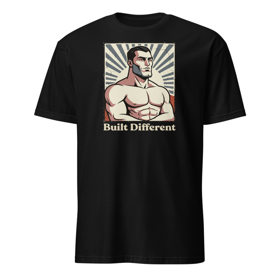 Built Different Chiseled Jaw Propaganda Meme Tee