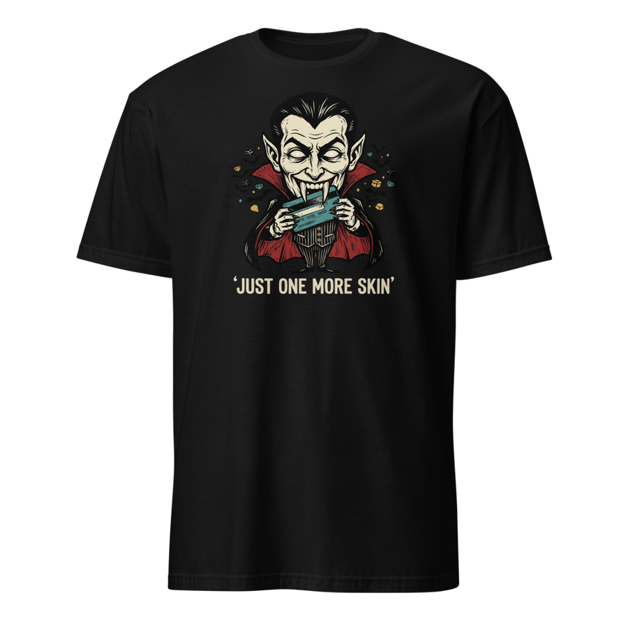 Microtransaction Vampire Woodcut Gaming Meme Tee