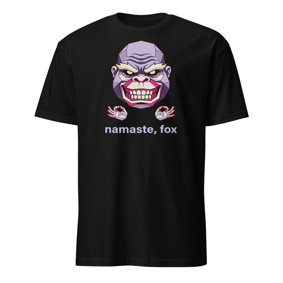 Namaste Fox Meditating Ape Boss Low Poly Tee