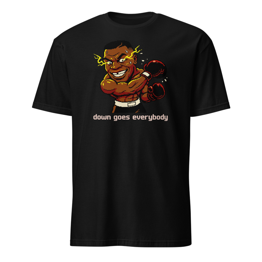 16-Bit Pixel Boxer Down Goes Everybody Retro Tee